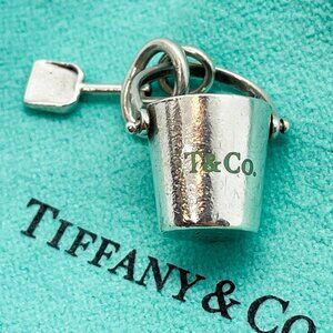 Tiffany & Co. Sand Bucket & Shovel Enamel Charm Sterling Silver